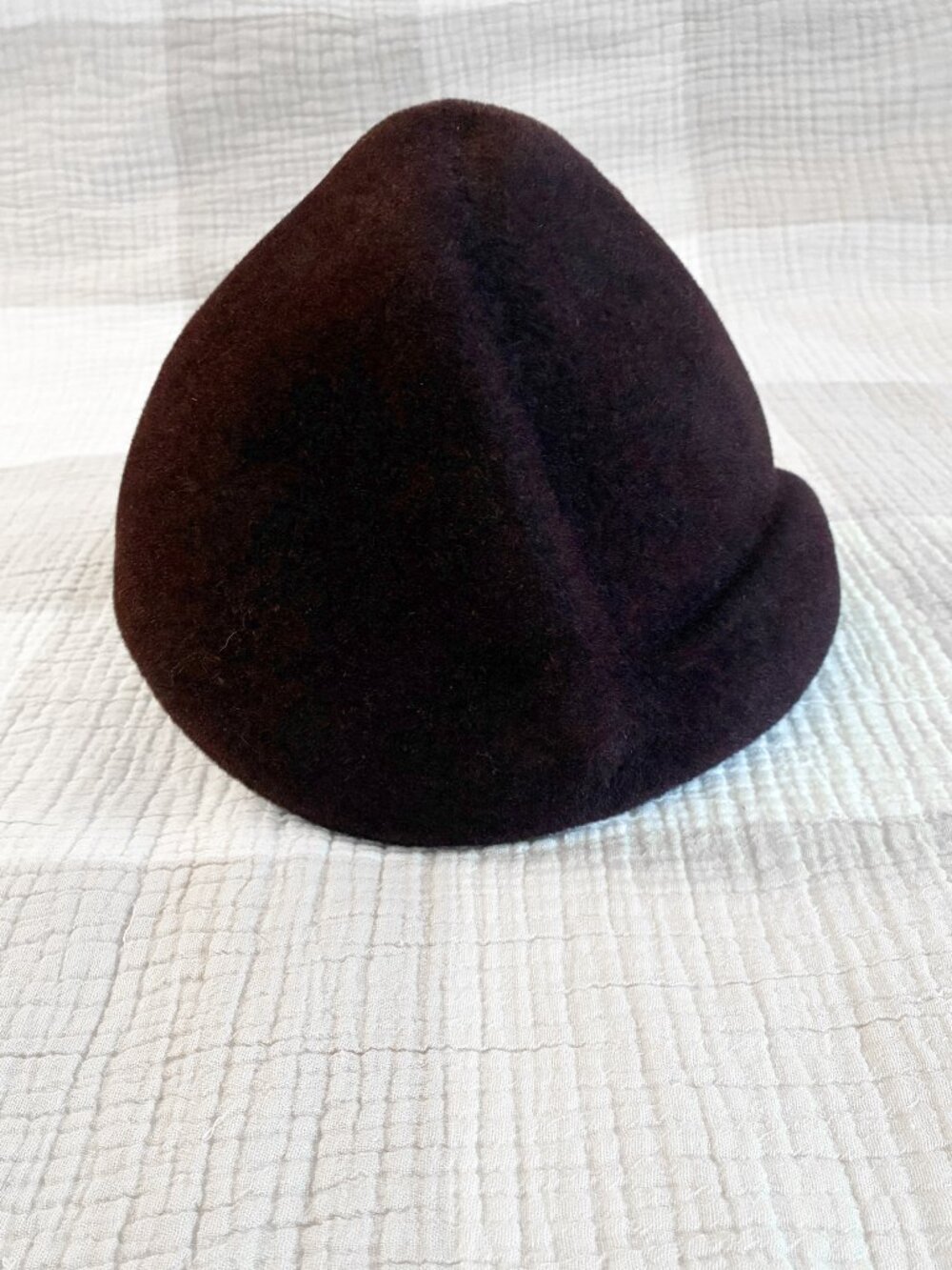 SEEBERGER Women's Wool Felt Beanie in Deep Burgundy